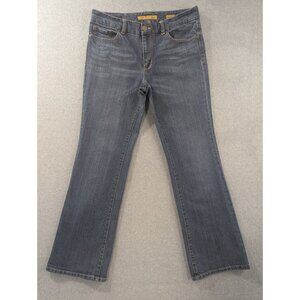 Seven 7 Jeans Womens Size 10 Blue Bootcut Embroidered Pockets Faded Whiskers